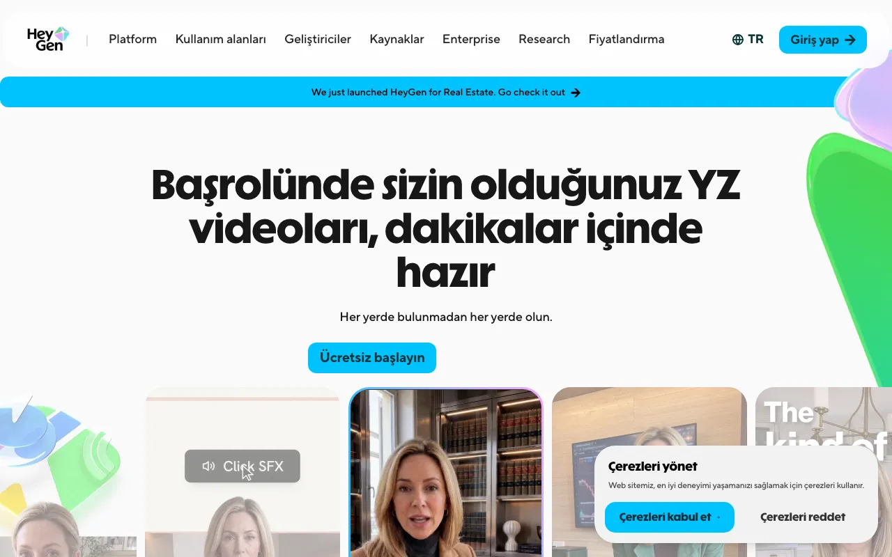 HeyGen homepage on Sep 19, 2026
