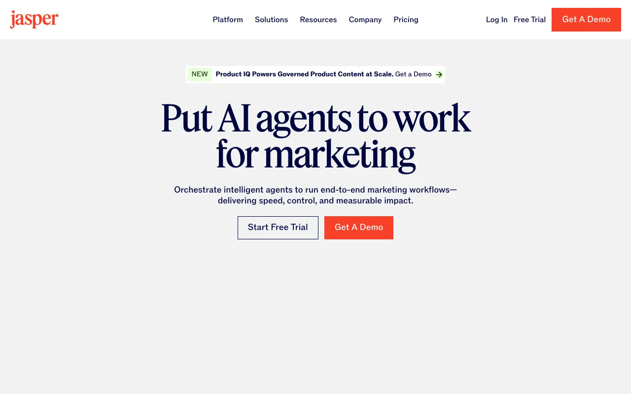 Jasper homepage on Sep 19, 2026