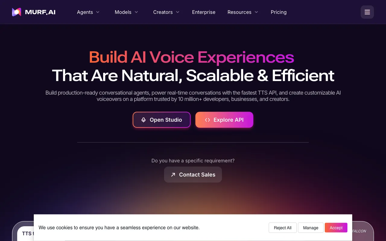 Murf homepage on Sep 19, 2026