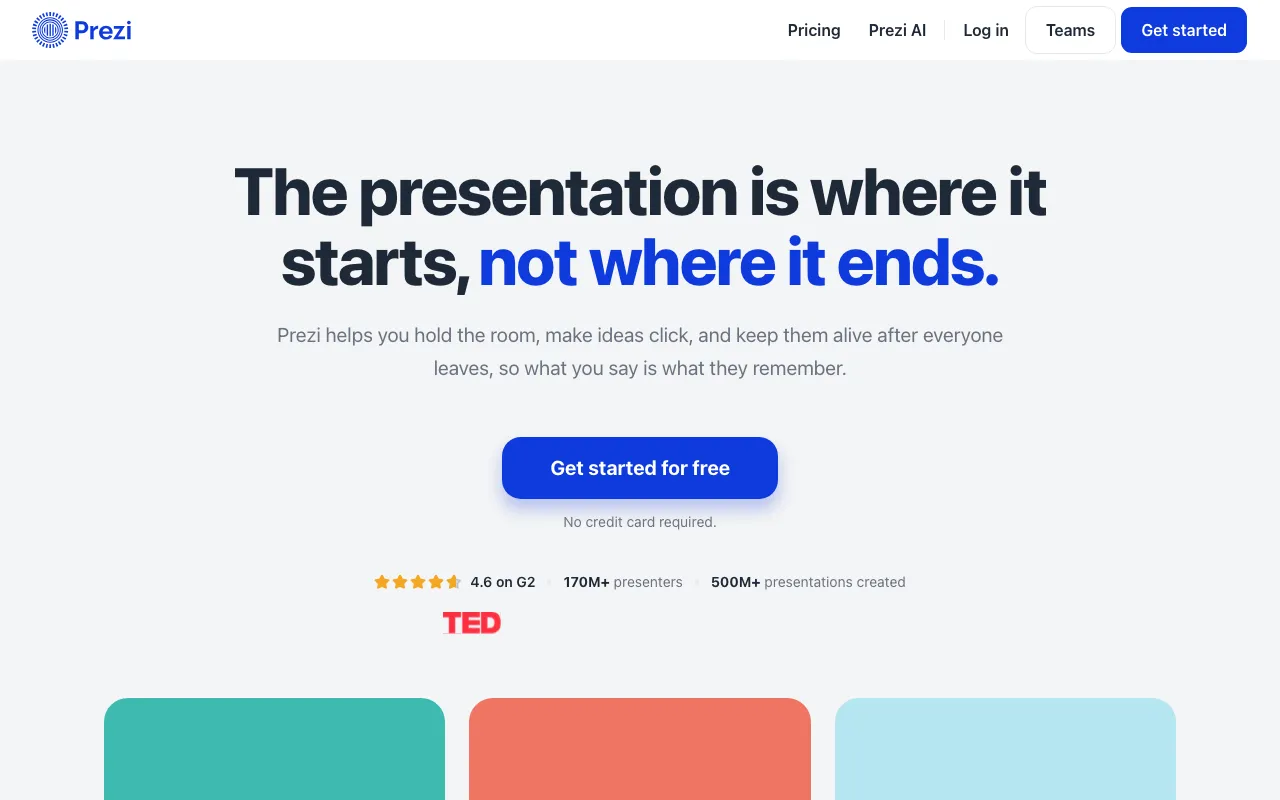 Prezi homepage on Sep 19, 2026