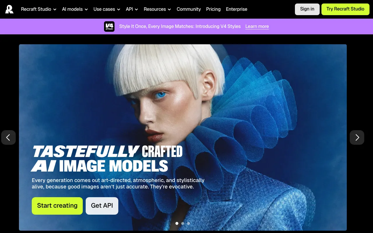 Recraft homepage on Sep 19, 2026