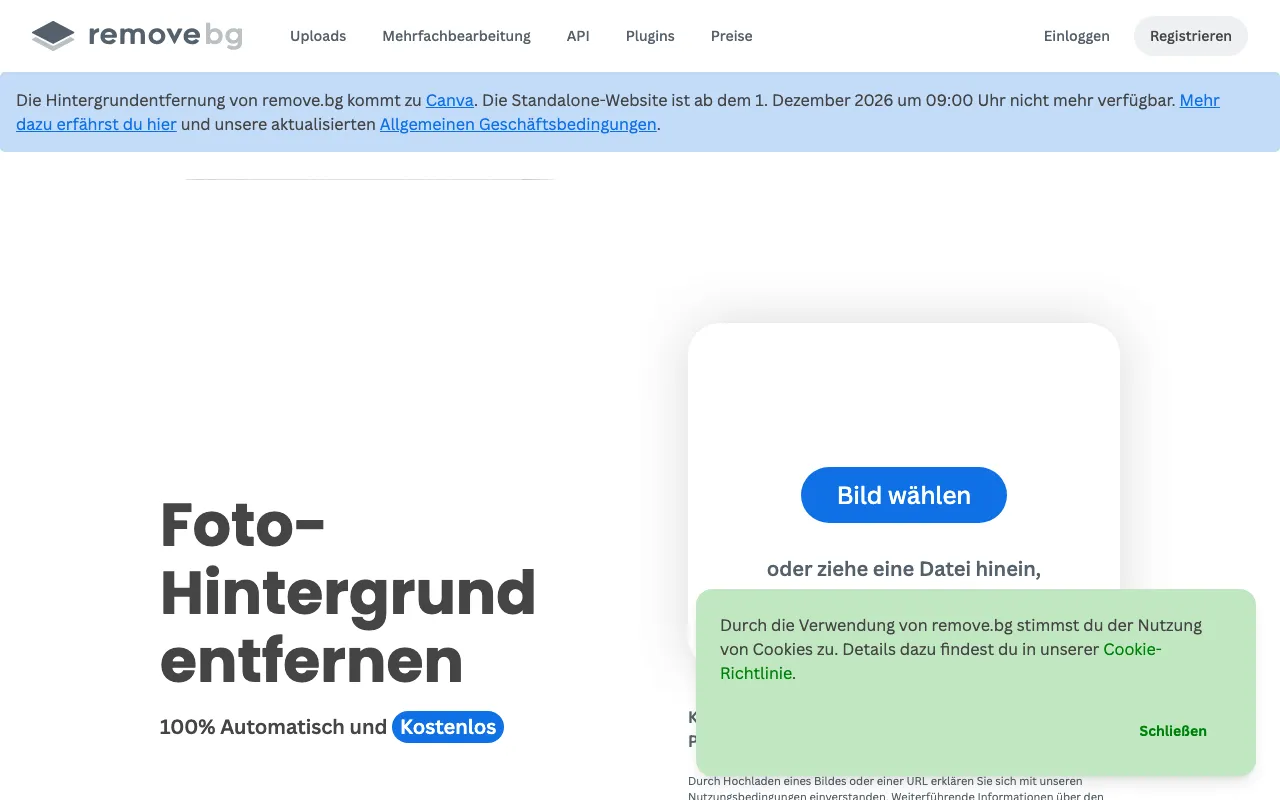 remove.bg homepage on Sep 19, 2026