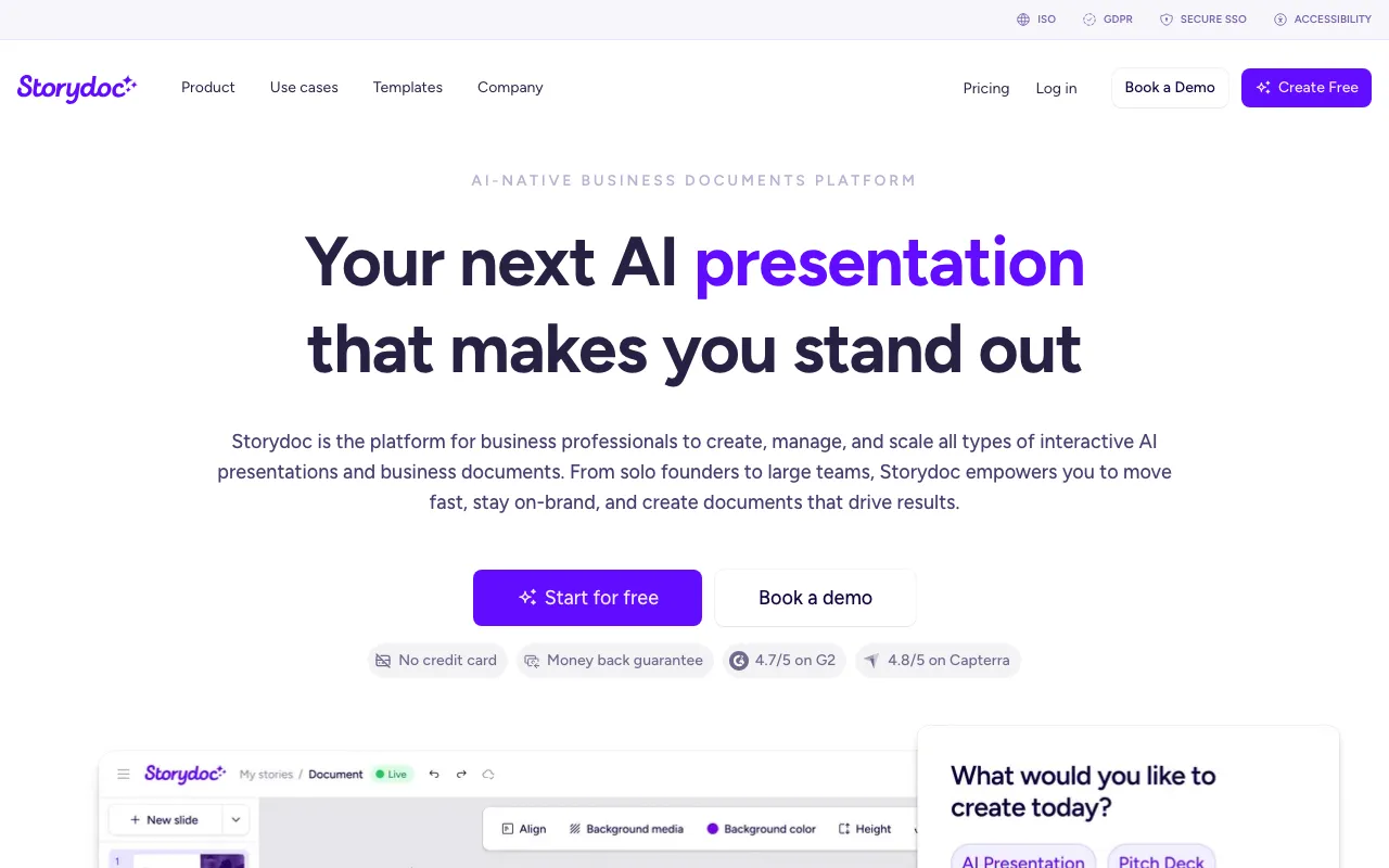 Storydoc homepage on Sep 19, 2026
